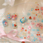 Summer Beach Flamingo Nail Stickers - Cute Mermaidcore Sea Animal Decals