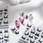 Summer Bikini Design Nail Art Stickers 3D Adhesive Slider For Summer Beach Sticker Decals MN140