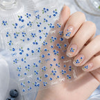 Summer Cherry & Blueberry Jelly Nail Stickers - Fruit & Bows Decals 5901