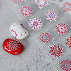 Summer Colorful Nail Art Stickers Adhesive Slider Bohemian Embossed Sticker Decals 