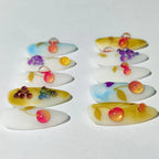 Summer Fruit Nail Art Stickers Adhesive Slider Embossed Jelly Cherry Sticker Decals MN315
