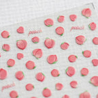Summer Fruit Nail Art Stickers Peach Cherry Adhesive Sticker Decals TS528