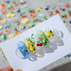 Summer Fruits Nail Art Stickers Adhesive Slider Lemon Watermelon Sticker Decals TS1522
