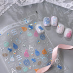 Summer Net Bags & Stars 3D Y2K Nail Stickers 512