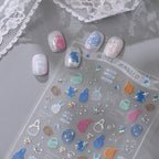 Summer Net Bags & Stars 3D Y2K Nail Stickers