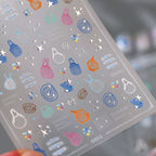Summer Net Bags & Stars 3D Y2K Nail Stickers