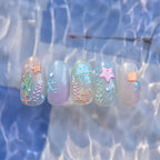 Summer Ocean Life Nail Art Stickers Adhesive Marine Starfish Embossed Sticker Decals to4091