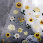 Sunflower Nail Art Stickers Floral Leaf Adhesive Slider Sticker Decals TS1655