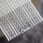 Sweater Knitting Pattern Nail Art Stickers Adhesive Embossed Sticker Decals TS357