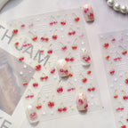 Sweet Cherry Nail Stickers - Winter Fruit Decals to5427