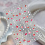 Sweet Cherry Nail Stickers - Winter Fruit Decals to5427