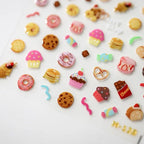 Sweet Nail Art Stickers Donuts Adhesive Sliders Dessert Cupcake Jelly Sticker Decals M128