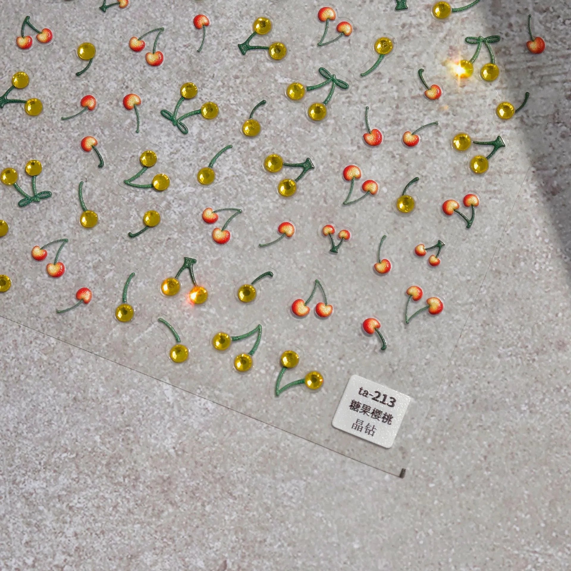 Juicy Cherry Nail Art Stickers Adhesive Stunning Sticker Decals TA211