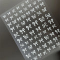 Candy Color Bow Nail Art Stickers Colorful Bow Tie Adhesive Embossed Sticker Decals TA272