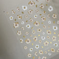 Vintage Floral Nail Stickers with Gold Glitter & Pearl Accents 