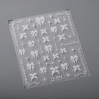 White Bow Floral Nail Art Stickers Adhesive Rose Flower Vines Sticker Decals TL001