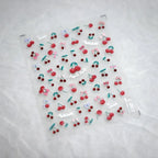 Cherry Nail Art Stickers Adhesive Butterfly Rose Flowers Leaf Design Sticker Decals TL003