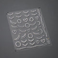 White Pearls Chain Nail Art Stickers Adhesive Embossed Pearl Line French Nail Sticker Decals TL013
