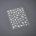Bridal Rose Nail Art Stickers Adhesive White Rose Flower Embossed Sticker Decals TL020