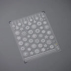 Winter Nail Art Stickers Adhesive Embossed Christmas Snowflake with Pearls Nail Decals TL029