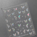 Nail Art Stickers Adhesive Embossed Shell Color Butterfly Wings Sticker Decals TL031