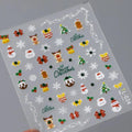 Christmas Nail Art Stickers Adhesive Xmas Snowflake Sticker Decals TL034 flat