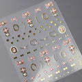 Bow Heart Shape Nail Art Stickers 3D Adhesive Slider Bow Tie Sticker Decals TL098