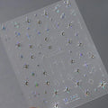 Nail Art Stickers Adhesive Slider Embossed Cross Star Sticker Decals TL103 