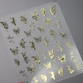 Nail Art Stickers Adhesive Slider Embossed Vintage Butterfly with Beads Sticker Decals TL113