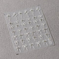 Red Bow Nail Art Stickers Adhesive Slider Embossed Bow Knot Sticker Decals TL131