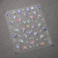 Colorful Butterfly Nail Art Stickers 3D Adhesive Sticker Nail Decals TL141