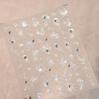 Aurora Light Jellyfish Nail Art Stickers Embossed Jelly Mermaids Adhesive Sticker Decals TL168