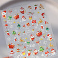 Santa Clause Nail Art Stickers Adhesive Embossed Christmas Deer Sticker Decals TL270 embossed