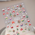 Cute Christmas Nail Stickers | Xmas Tree Bear Gingerbread House Decals TL290
