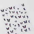 Laser Butterfly with Pearl Nail Art Stickers Adhesive Embossed Sticker Decals TL322