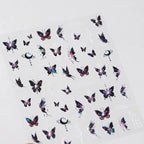 Laser Butterfly with Pearl Nail Art Stickers Adhesive Embossed Sticker Decals TL322