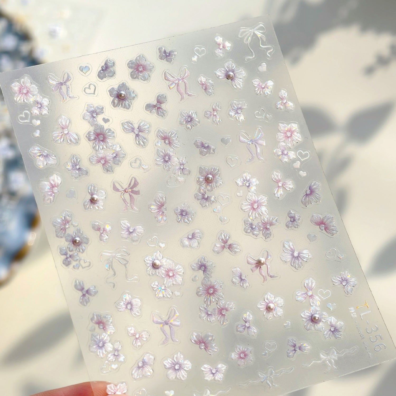 3D Floral & Bow Coquette Nail Stickers