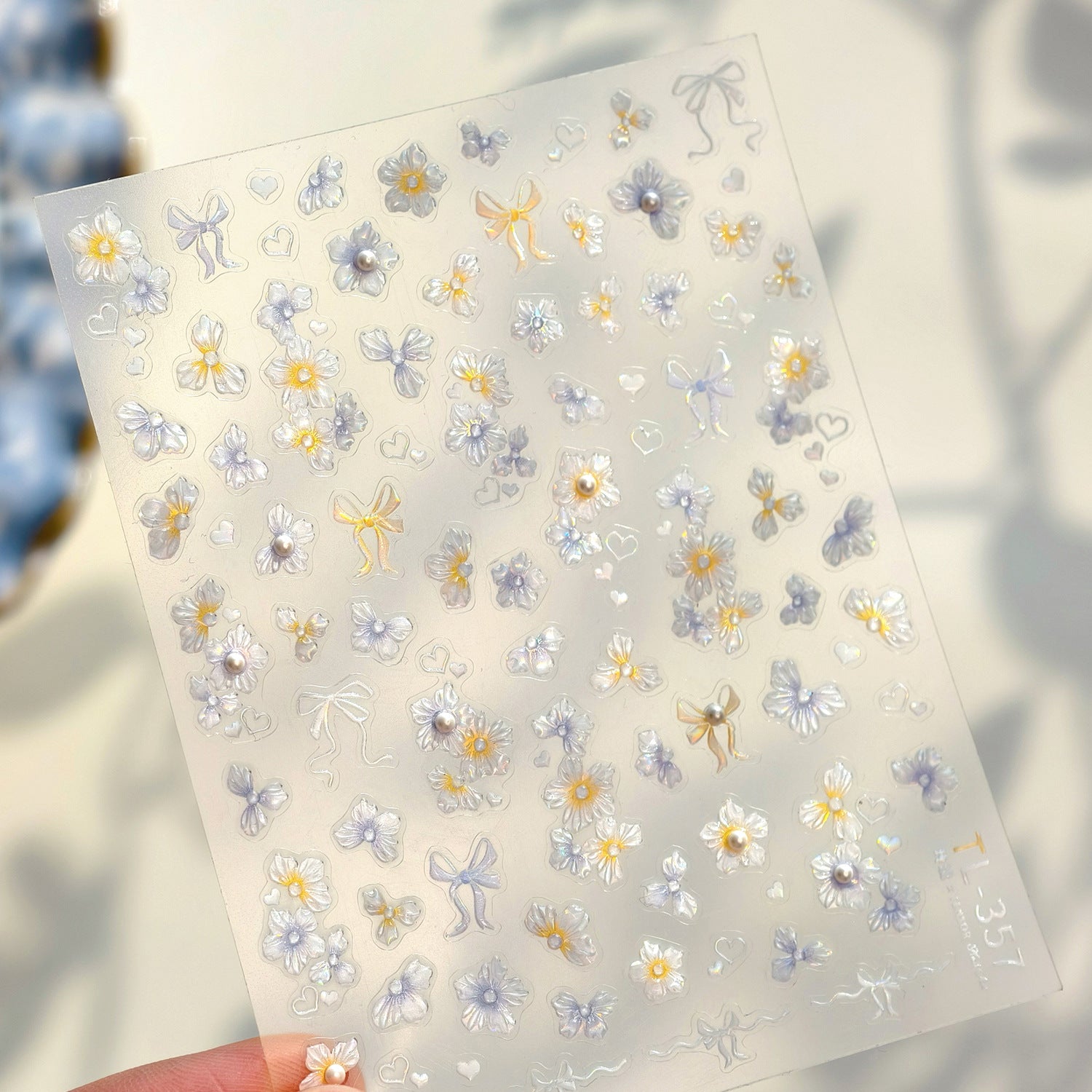 3D Floral & Bow Coquette Nail Stickers