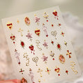Sacred Heart Angel Nail Stickers | Vintage Gothic Cross Decals TL406