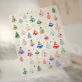 Christmas Tree Nail Decals - 3D Holiday Nail Stickers for Winter TL409