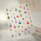 Christmas Tree Nail Decals - 3D Holiday Nail Stickers for Winter TL409