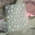 3D Christmas Tree Nail Stickers | Winter Snowflake Ball Nail Art Decals 