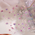 Holo Jellyfish & Bubble Nail Stickers -  Shell Starfish Mermaid Decals