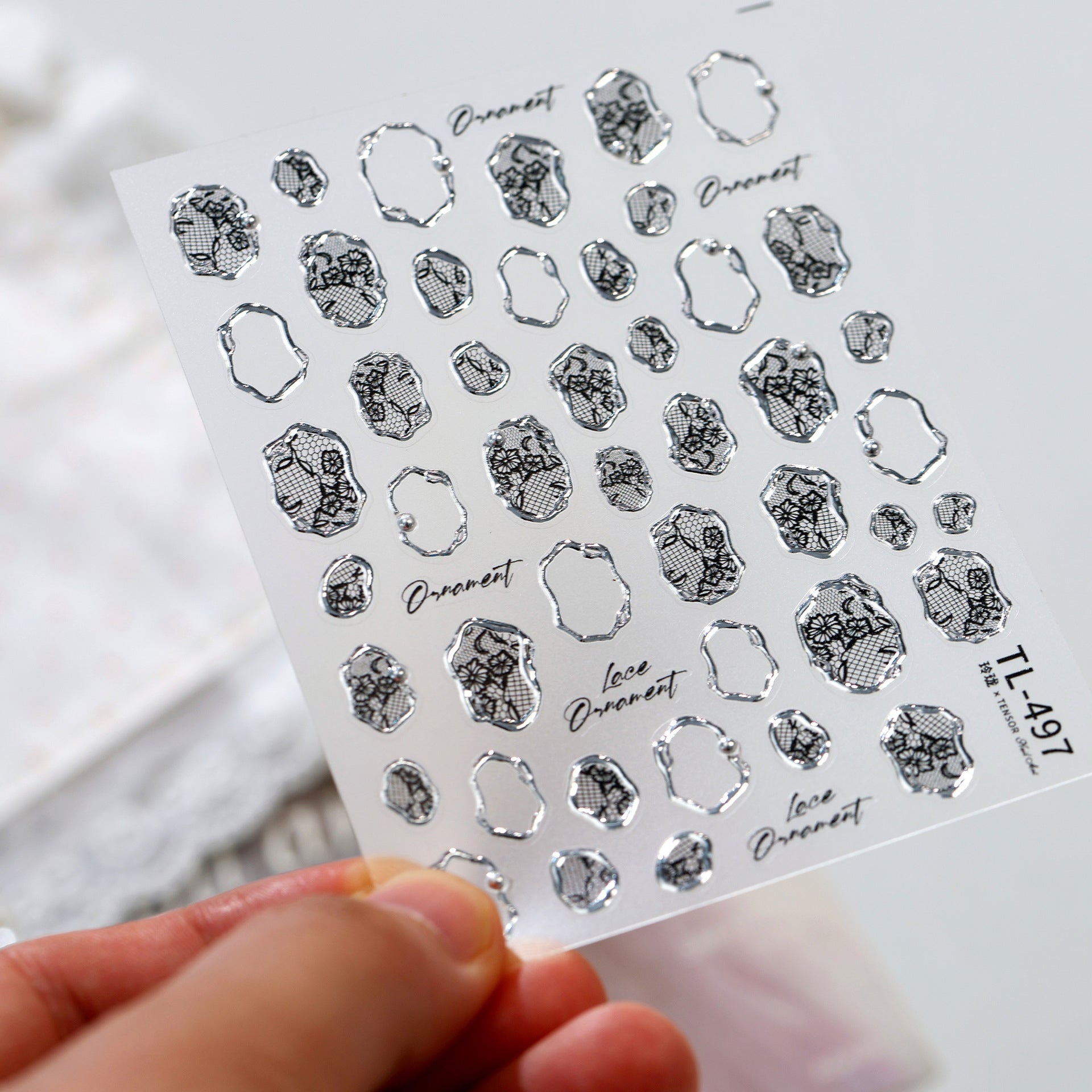 3D Gold Baroque & Opal Aura Celestial Nail Art Stickers 