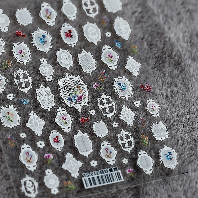 3D Ultra Thin Nail Art Sticker Decals - Rose Flower Nail Sticker