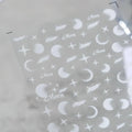  White Moon Nail Art Stickers Adhesive Star Moon 3D Sticker Decals TS1056