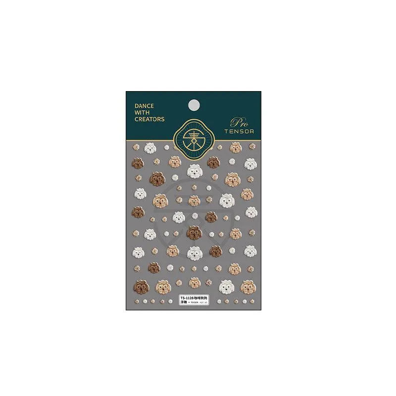 Cozy Knit Nail Art Stickers 3D Sweater Design Sticker Decals TS1128 embossed