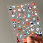 Summer Starfish Nail Art Stickers Sea Horse Adhesive Sticker Decals TS1168