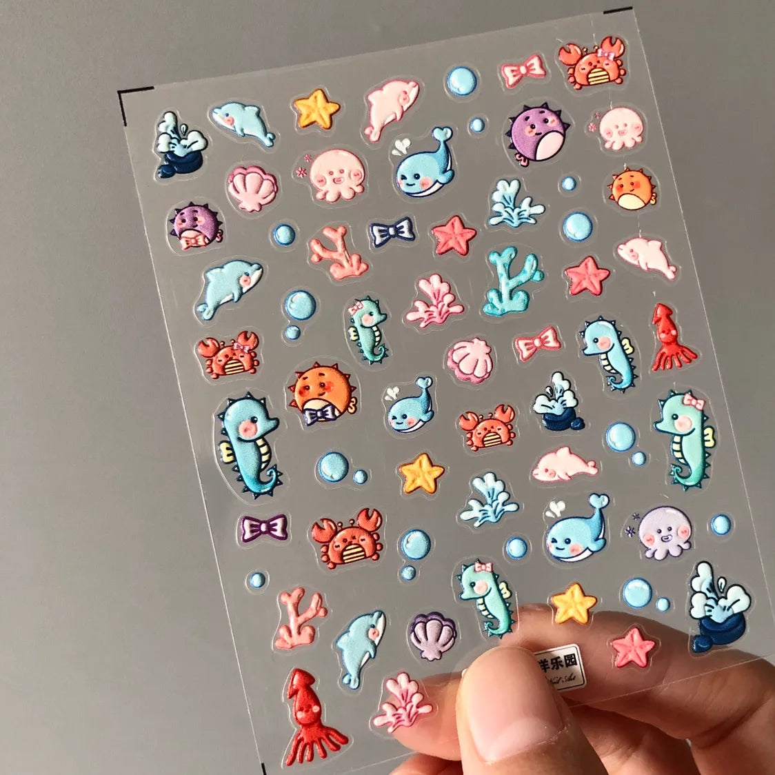 Summer Starfish Nail Art Stickers Sea Horse Adhesive Sticker Decals TS1169 embossed