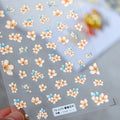 Flower Leaf Nail Art Stickers Floral Adhesive Sticker Decals TS1175 embossed
